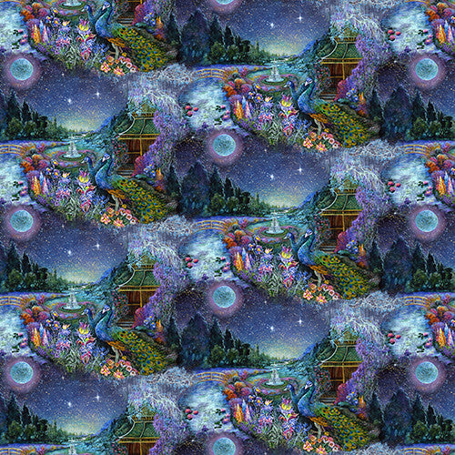 Astral Voyage Cosmic Village Multi Josephine Wall 3 Wishes Cotton Fabric