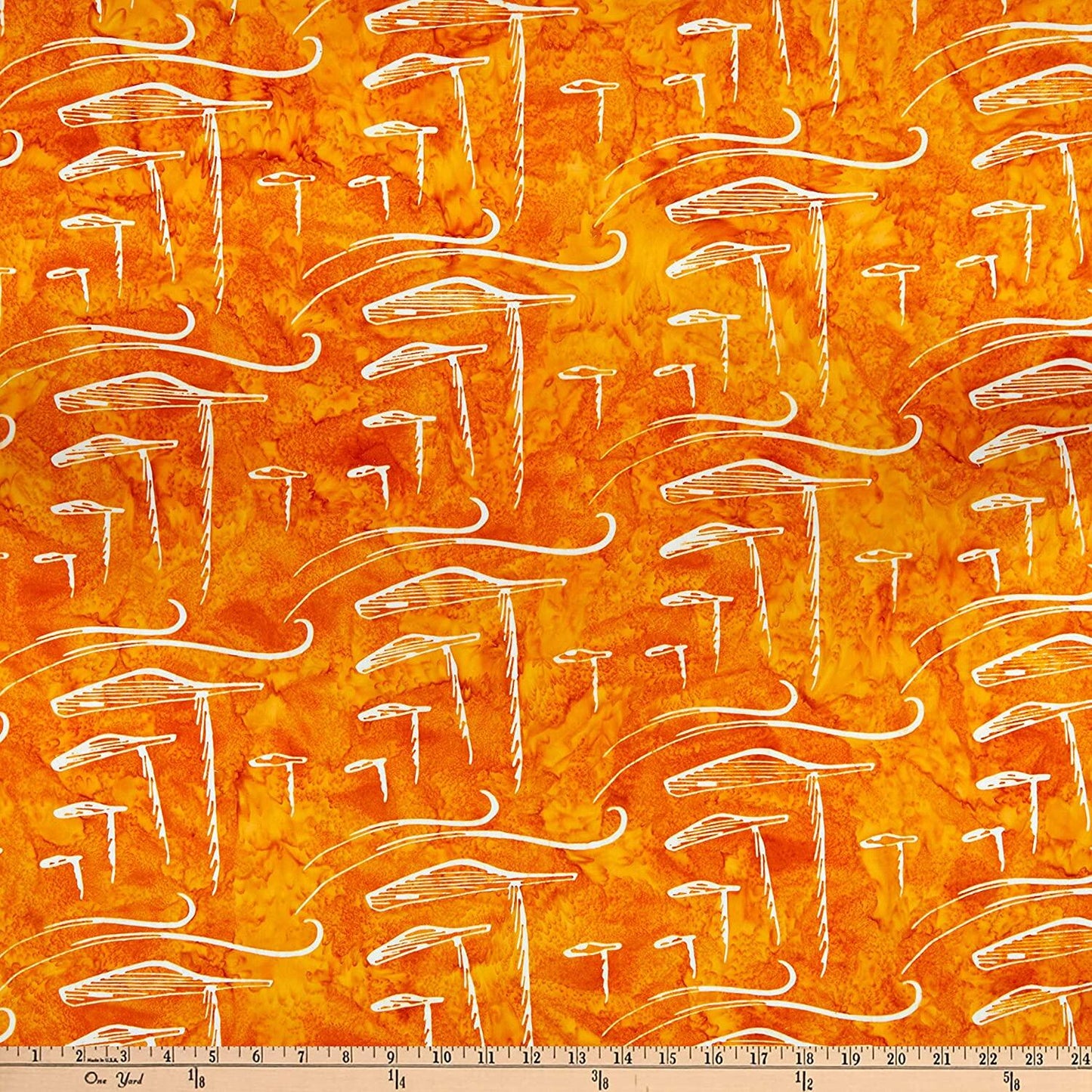 At the Pier Sailboard Honey Orange Banyan Batiks Cotton Batik Fabric BB-80377-58
