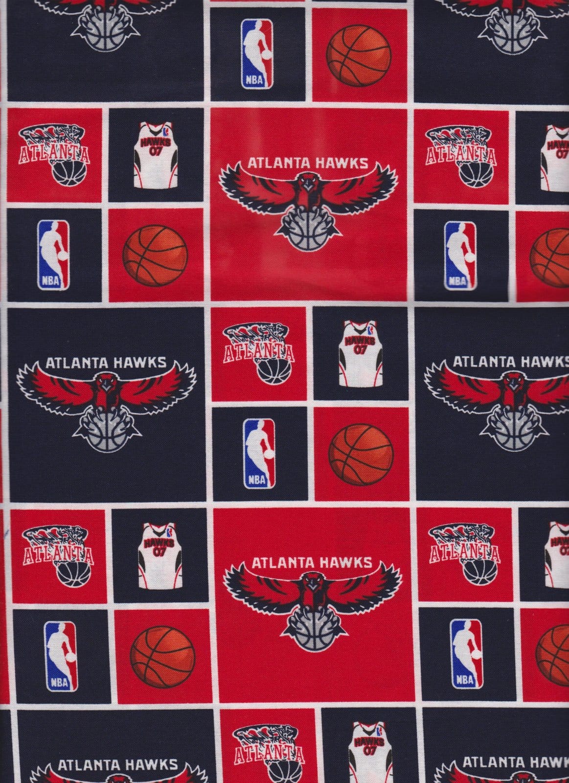 Atlanta Hawks NBA Basketball Camelot Fabrics Cotton Fabric