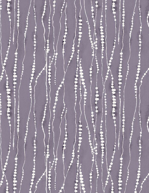 Au Naturel Dotted Stripe Purple Lisa Audit Wilmington Prints Cotton Fabric