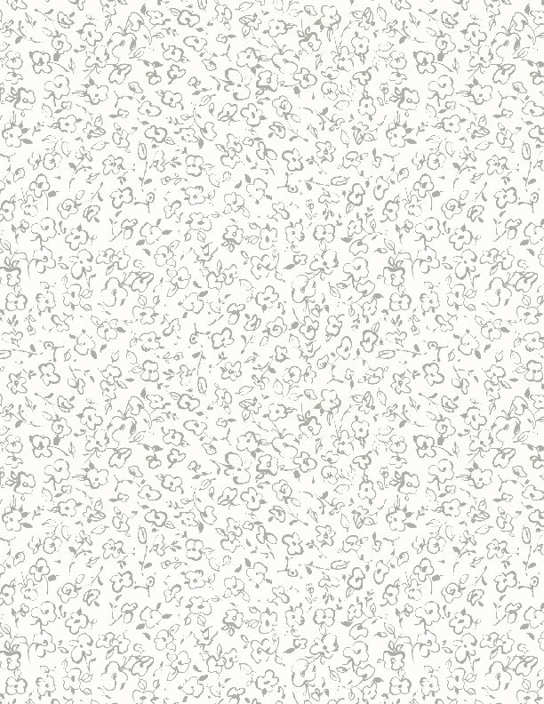 Au Naturel Floral Doodle Ivory Green Lisa Audit Wilmington Prints Cotton Fabric