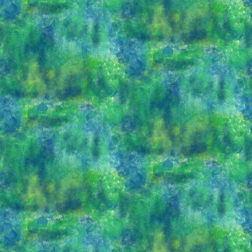Auburn Fox Texture Teal Kayomi Harai Studio E Cotton Fabric