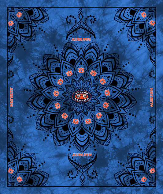Auburn Tigers NCAA Collegiate Tapestry Panel 48"x56" Sykel Enterprises Polyester MINKY Fabric AU-1360