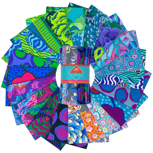 August 2025 Cool 6" Strips Kaffe Fassett Collective Free Spirit Cotton Fabric FS-FB4DSGP.AUG25COOL
