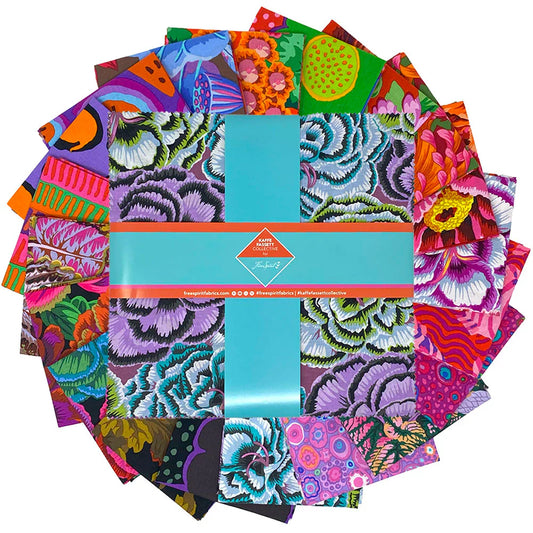 August 2025 Hot 10" Squares Kaffe Fassett Collective Free Spirit Cotton Fabric FS-FB610GP.AUG25HOT
