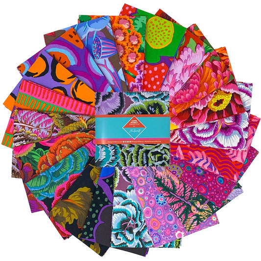 August 2025 Hot 5" Squares Kaffe Fassett Collective Free Spirit Cotton Fabric FS-FB6CPGP.AUG25HOT