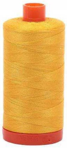 Yellow Aurifil Cotton Quilting Thread 50 wt. 1300m 1422y Spool