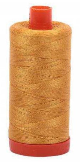 Orange Mustard Aurifil Cotton Quilting Thread 50 wt. 1300m 1422y Spool