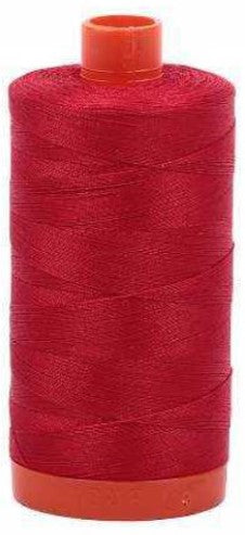 Red Aurifil Cotton Quilting Thread 50 wt. 1300m 1422y Spool