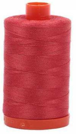 Dark Red Orange Aurifil Cotton Quilting Thread 50 wt. 1300m 1422y Spool