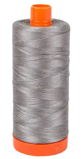 Mist Gray Aurifil Cotton Quilting Thread 50 wt. 1300m 1422y Spool