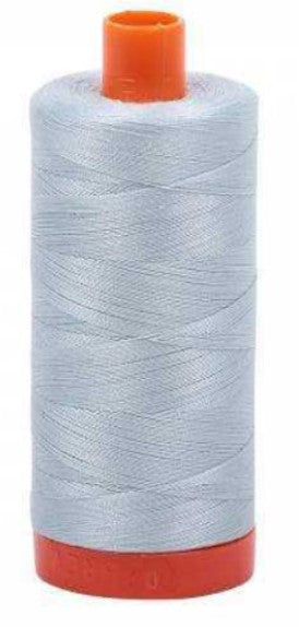 Light Grey Blue Aurifil Cotton Quilting Thread 50 wt. 1300m 1422y Spool