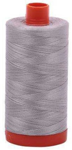 Xanadu Gray Aurifil Cotton Quilting Thread 50 wt.1300m 1422y Spool