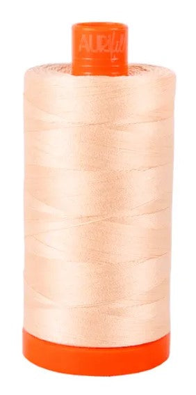 Flesh / Apricot Aurifil Cotton Quilting Thread 50 wt. 1300m 1422y Spool