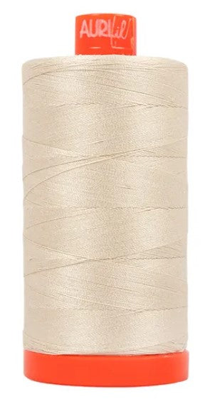 Light Beige Aurifil Cotton Quilting Thread 50 wt.1300m 1422y Spool