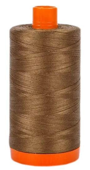 Dark Antique Gold Aurifil Cotton Quilting Thread 50 wt. 1300m 1422y Spool