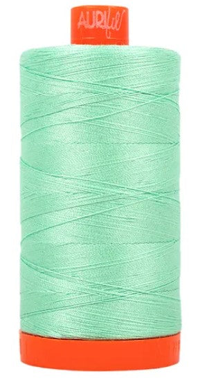 Medium Mint Green Aurifil Cotton Quilting Thread 50 wt. 1300m 1422y Spool AF-2835-Medium Mint