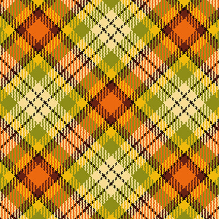 Autumn Splendor Plaid Gold Robert Giordano Henry Glass Cotton Fabric