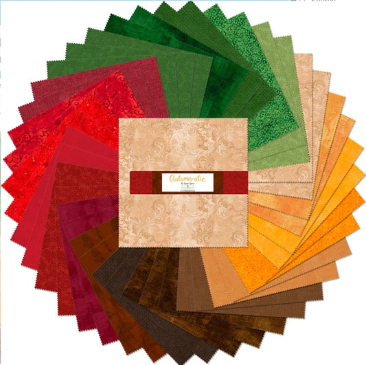 Autumn-atic 5" Squares Karat Gems 42 pcs Wilmington Prints Cotton Fabric WP-507-167-507