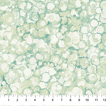 Autumn Breeze Bubbles Teal Green Deborah Edwards and Melanie Samra Cotton Fabric  NC-DP28062-61