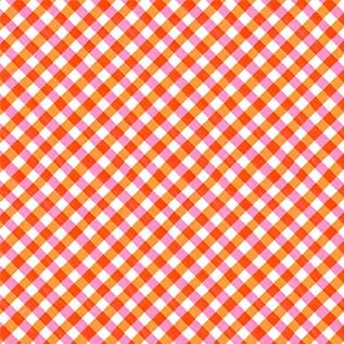 Autumn Breeze Gingham Coral Katherine Herrell Michael Miller Cotton Fabric MM-DDC12316-CORA-D