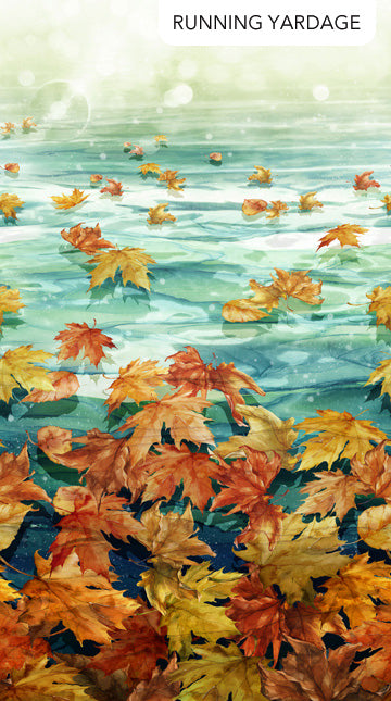 Autumn Breeze Ombre Teal Multi Deborah Edwards and Melanie Samra Cotton Fabric NC-DP28056-66