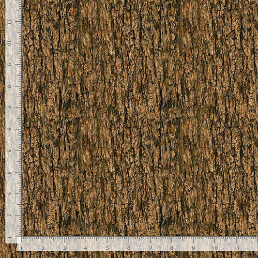 Autumn Mist Tree Bark Texture Brown Timeless Treasures Cotton Fabric TT-NATURE-CD4208-BROWN