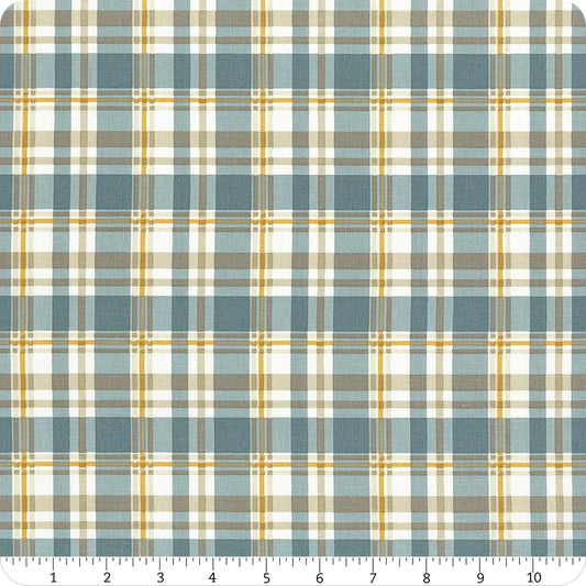 Autumn Vibes Plaid Blue Running Wild Art Studio Blank Quilting Cotton Fabric BQ-4075-11