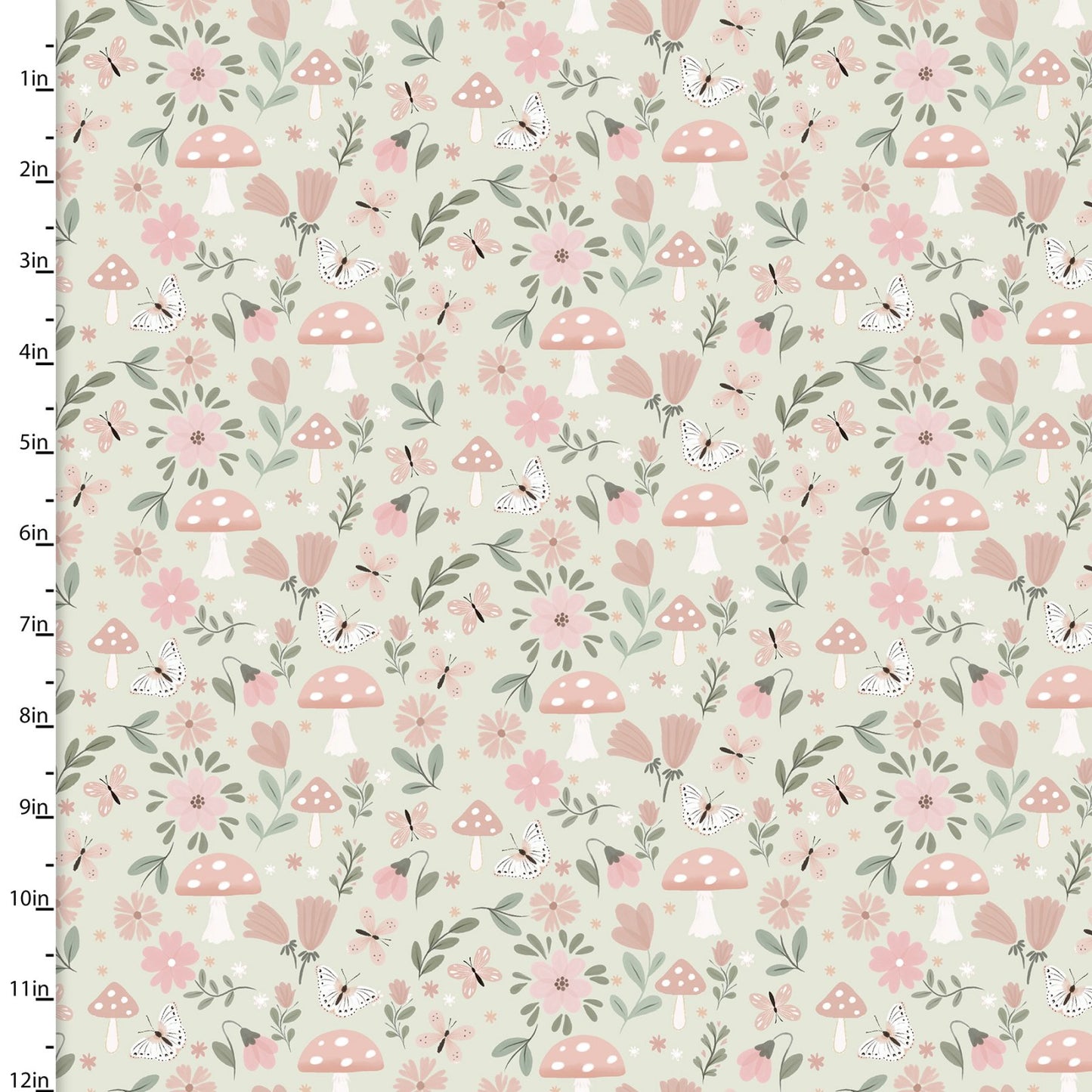 Baby in Bloom Butterflies and Blooms Green Jo Taylor 3 Wishes Fabric Cotton FLANNEL Fabric