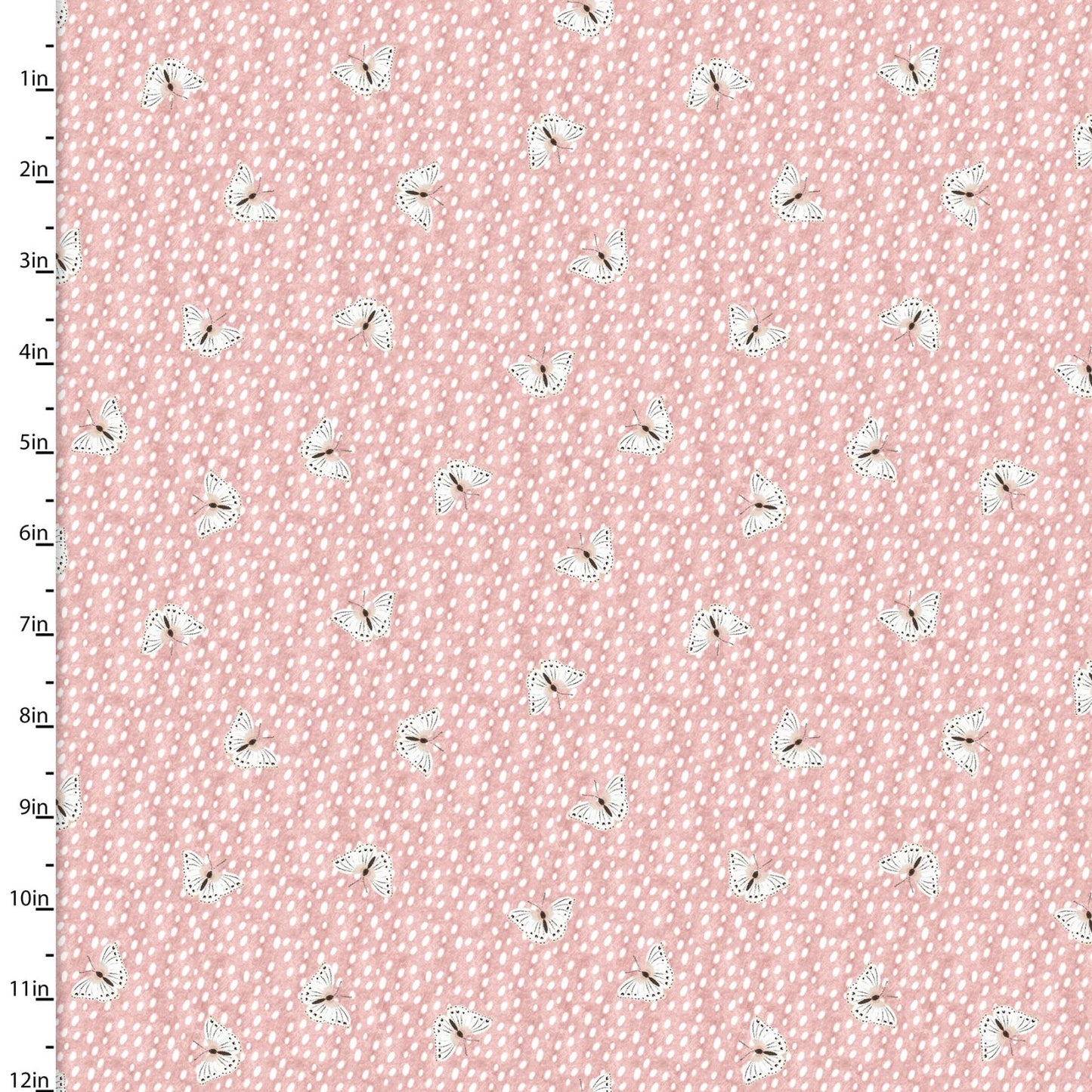 Baby in Bloom Fluttering Fawn Pink Jo Taylor 3 Wishes Fabric Cotton FLANNEL Fabric