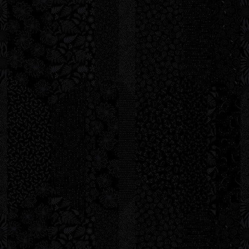 Back in Black Scrappy Background Black Goldi L. Studio Henry Glass Cotton Fabric