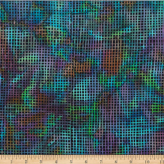 Bali Batik Fresh Meadow Hoffman Challenge Double Line Spectrum Multi Hoffman Fabrics Cotton Fabric