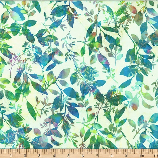 Bali Batik Fresh Meadow Hoffman Challenge Foliages Tropical Green Hoffman Fabrics Cotton Fabric