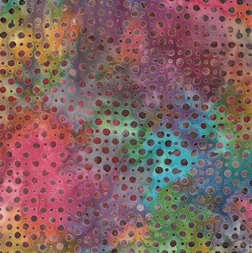 Bali Dot Craze Batik Big Little Dot Rainbow Benartex Cotton Fabric BE-9283-99