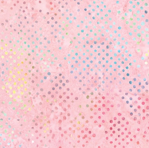 Bali Dot Craze Batik Diamond Dot Coral Pink Benartex Cotton Fabric BE-9280-24