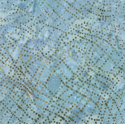 Bali Dot Craze Batik Dot Wave Blue Benartex Cotton Fabric BE-9282-50