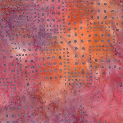 Bali Dot Craze Batik Variegated Dots Fruit Punch Multi Benartex Cotton Fabric BE-9281-26