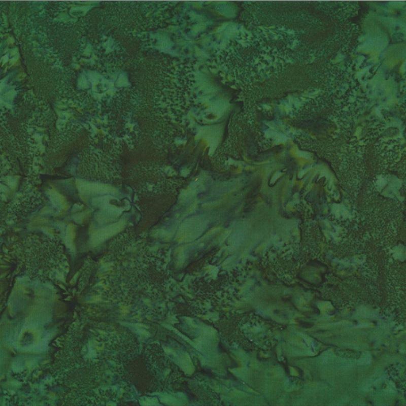 Bali Watercolors Pine Green Hoffman Cotton Batik Fabric HF-1895-141