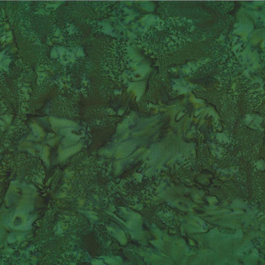 Bali Watercolors Pine Green Hoffman Cotton Batik Fabric HF-1895-141