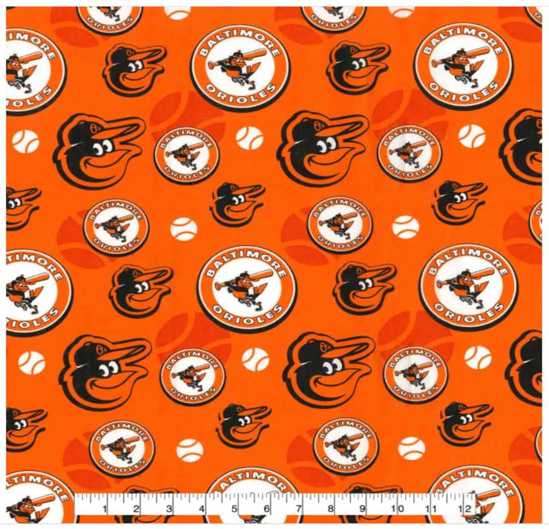 Baltimore Orioles MLB Baseball Cooperstown Fabric Traditions Cotton Fabric