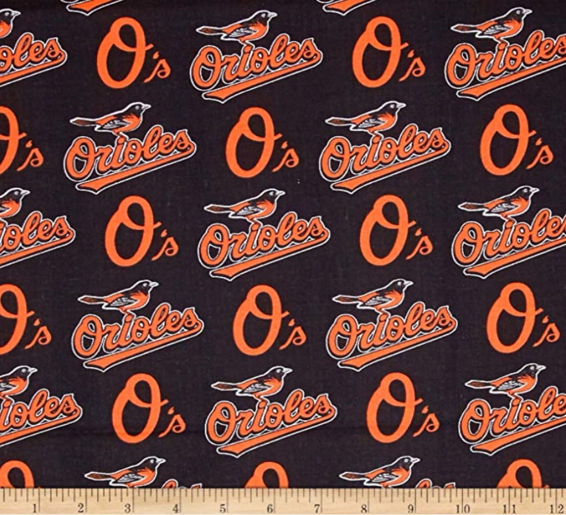 Baltimore Orioles MLB Baseball Logo Fabric Traditions Cotton Fabric