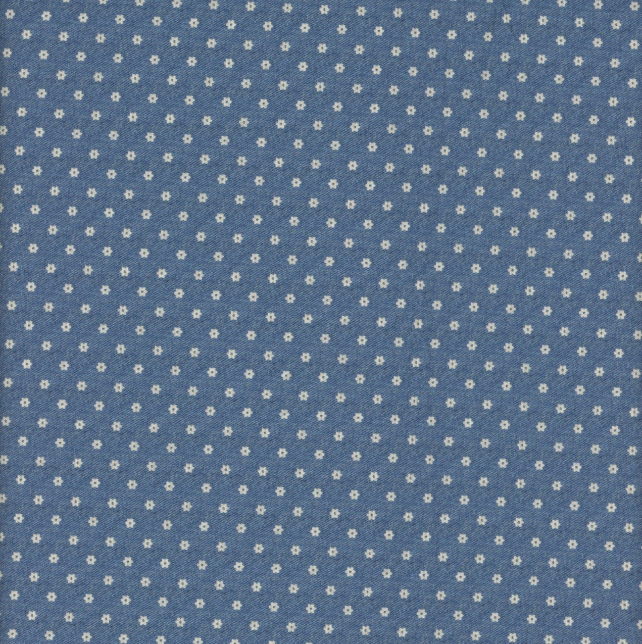 Bandana Bliss Ditsy Denim Blue Smithsonian Institution Marcus Fabrics Cotton Fabric MF-R65-1599-D-Denim