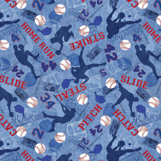 Baseball Game Motifs Timeless Treasures Cotton Fabric