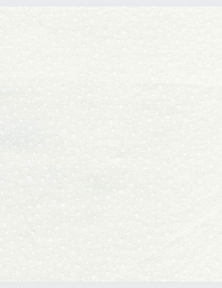 Basics Whiteout Stars White Timeless Treasures Cotton Fabric