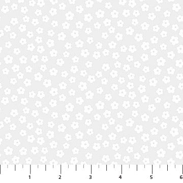 Basically Black and White Blossoms White on White Patrick Lose Northcott Cotton Fabric NC-PL-10724-10