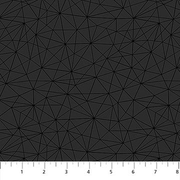 Basically Black and White Geo Mesh Black on Black Patrick Lose Northcott Cotton Fabric NC-PL-10720-99