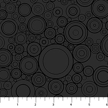 Basically Black and White Pop Dots Black on Black Patrick Lose Northcott Cotton Fabric NC-PL-10727-99
