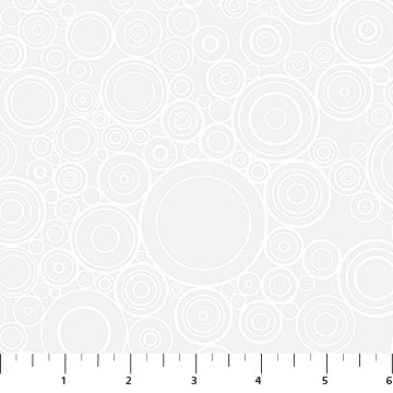 Basically Black and White Pop Dots White on White Patrick Lose Northcott Cotton Fabric NC-PL-10727-10