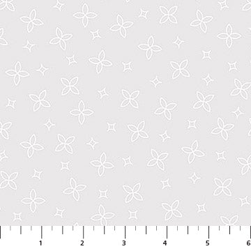 Basically Black and White Quatrefoil White on White Patrick Lose Northcott Cotton Fabric NC-PL-10730-10