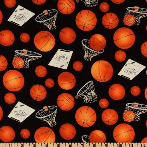 Basketball Net Black Elizabeth's Studio Cotton Fabric